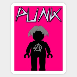 Punk Guitarist Minifig, Customize My Minifig Sticker